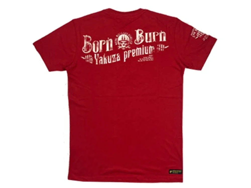 Tričko Yakuza Premium 3806 - červené, Hell Rider Born to Burn, Flying Riots Los Angeles