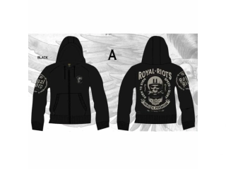 mikina na zip Yakuza Premium pánská 3725A s kapucí - černá